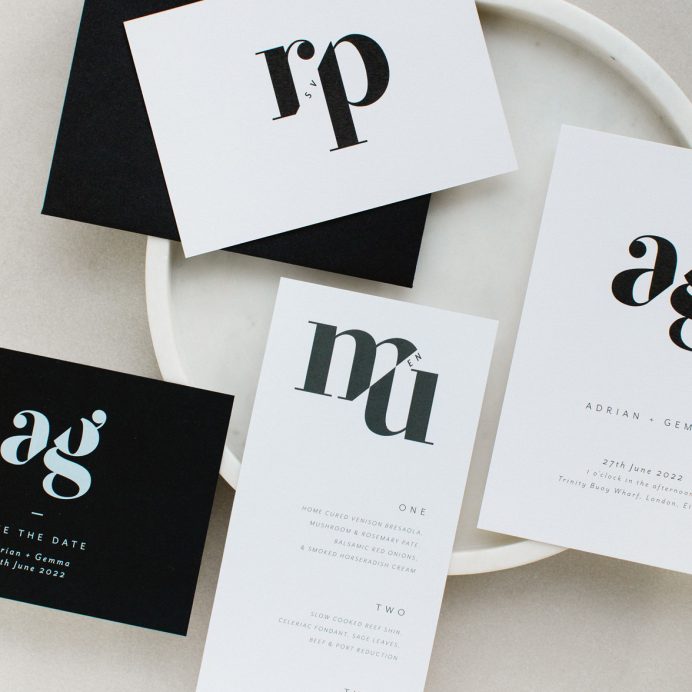 Mono Due wedding stationery collection