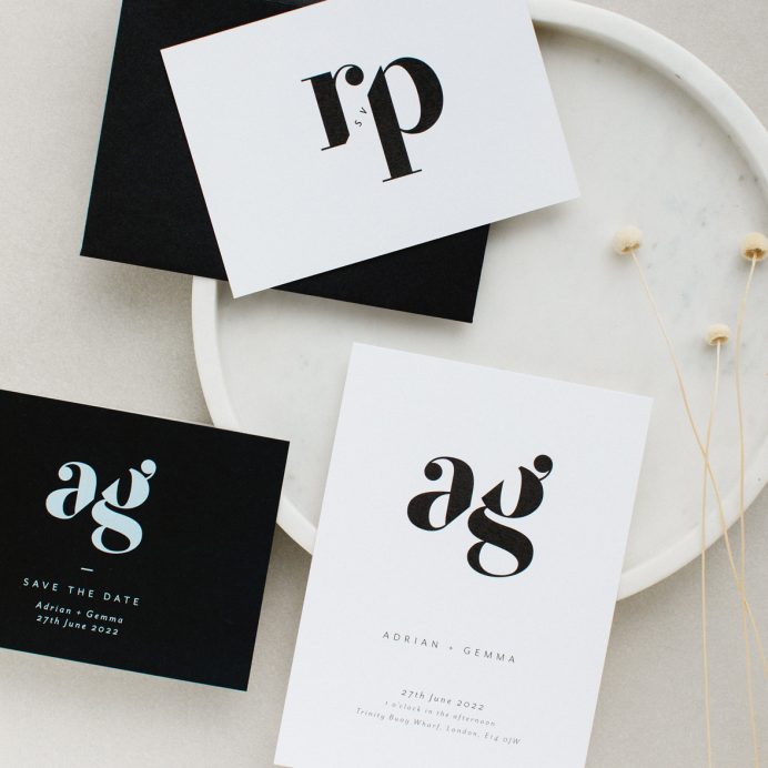 Mono Due wedding stationery collection overview