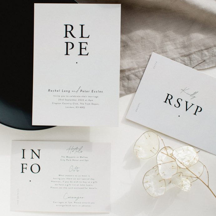 Timeless wedding stationery overview