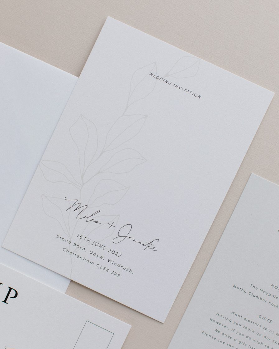 Fleur Classique Wedding stationery overview