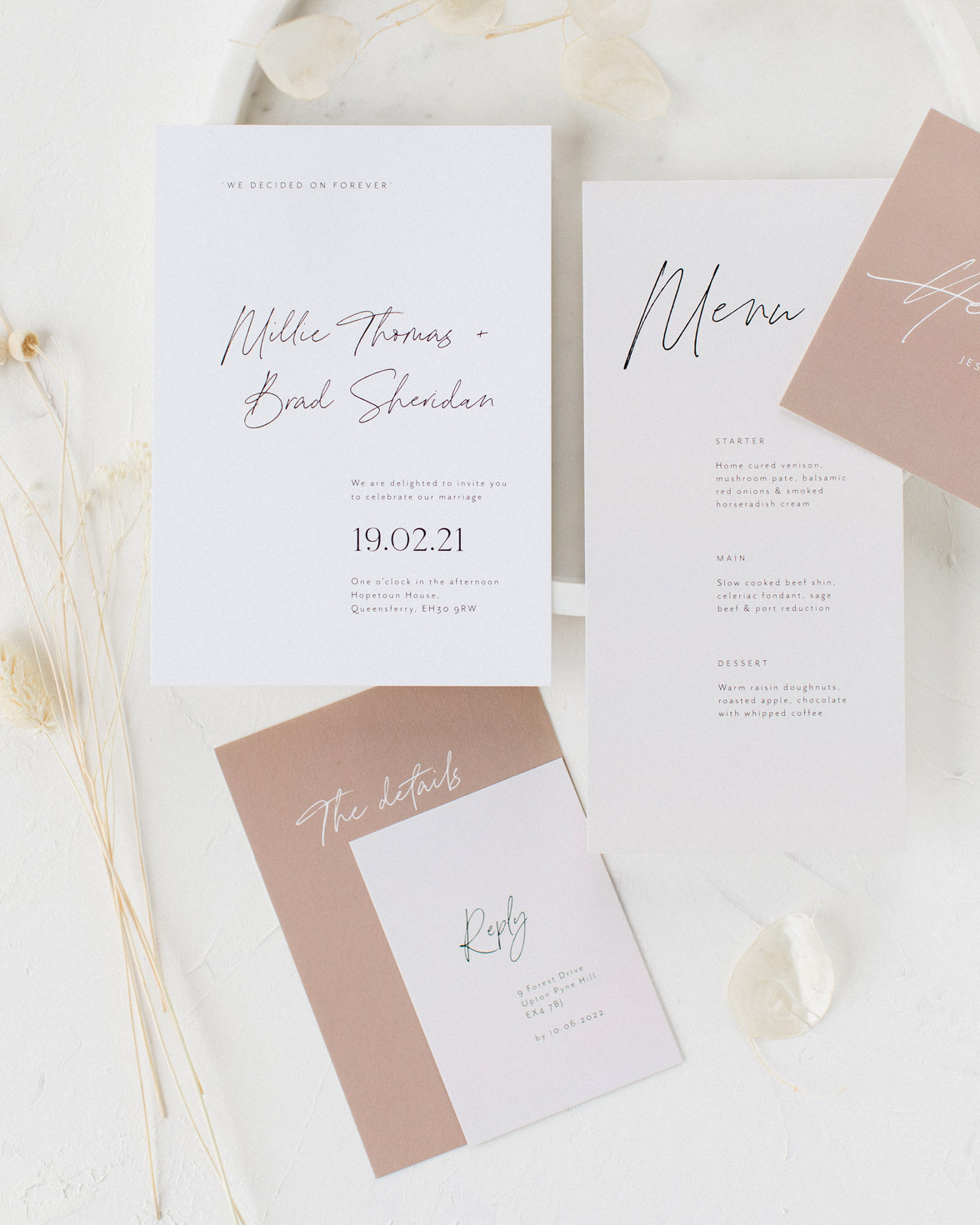 Forever bound wedding stationery collection overview