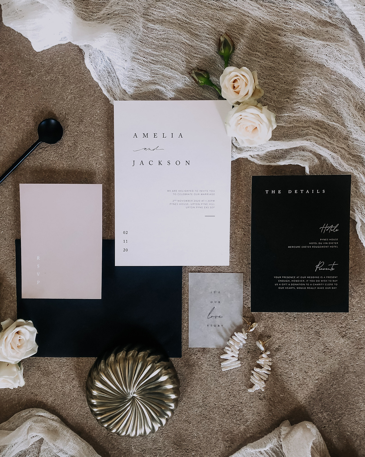 Love Story Wedding Stationery Pack