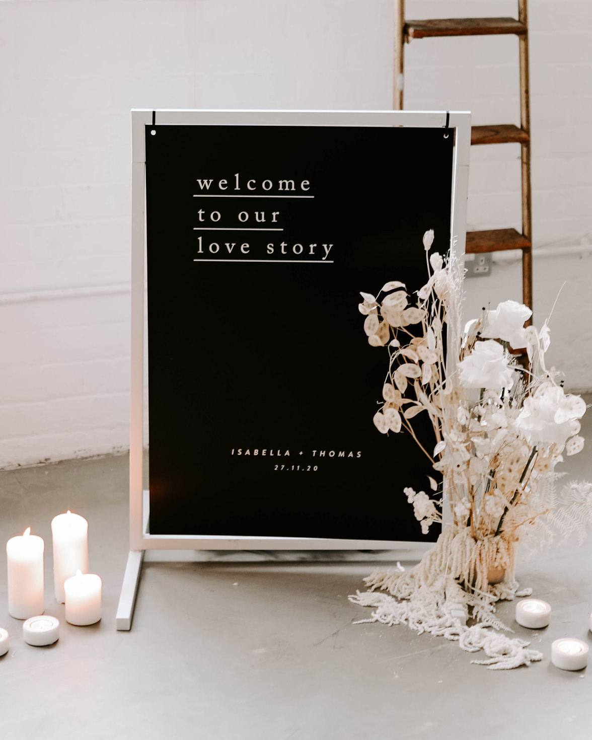 Simple Type wedding welcome sign