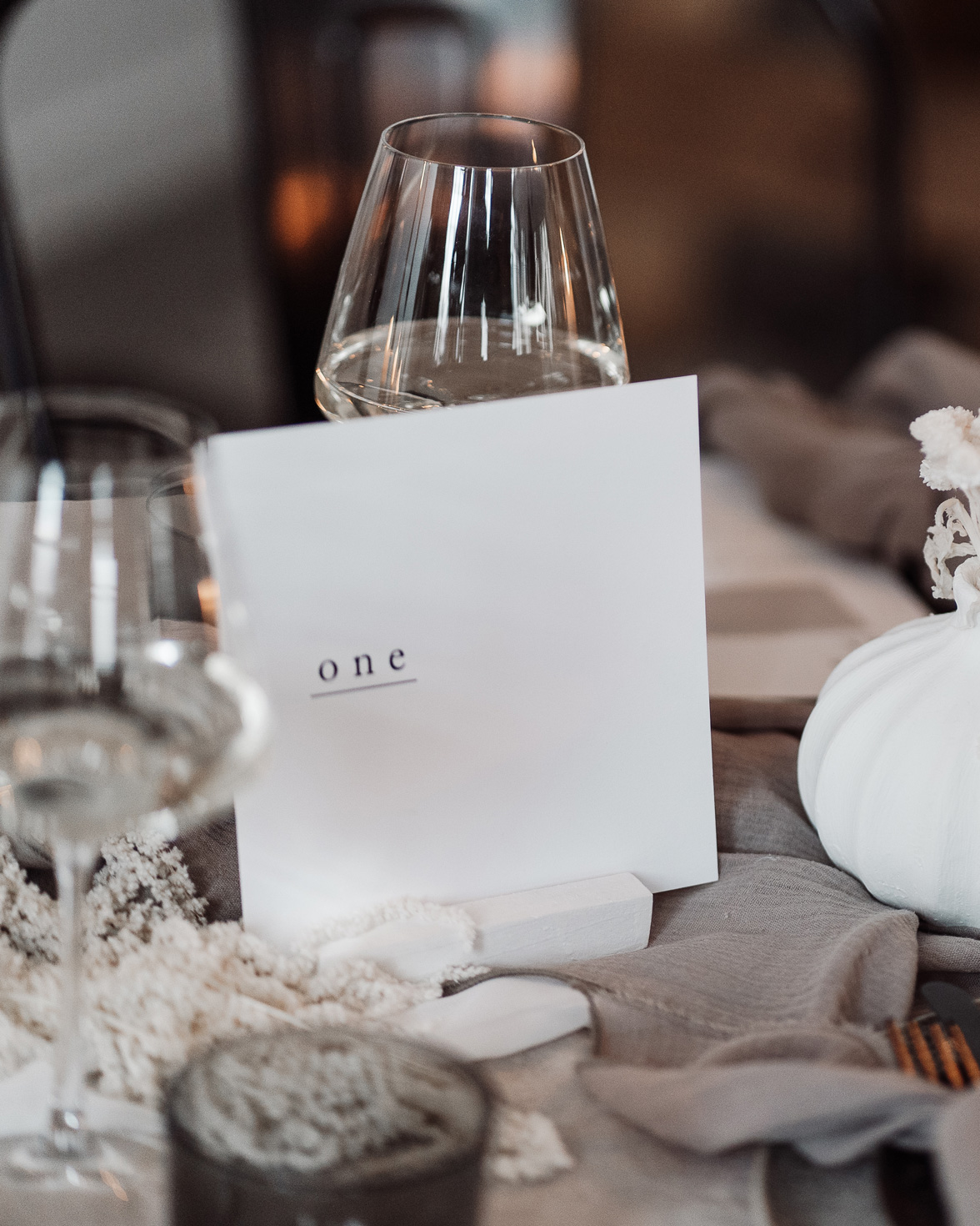 Simple Type wedding table number