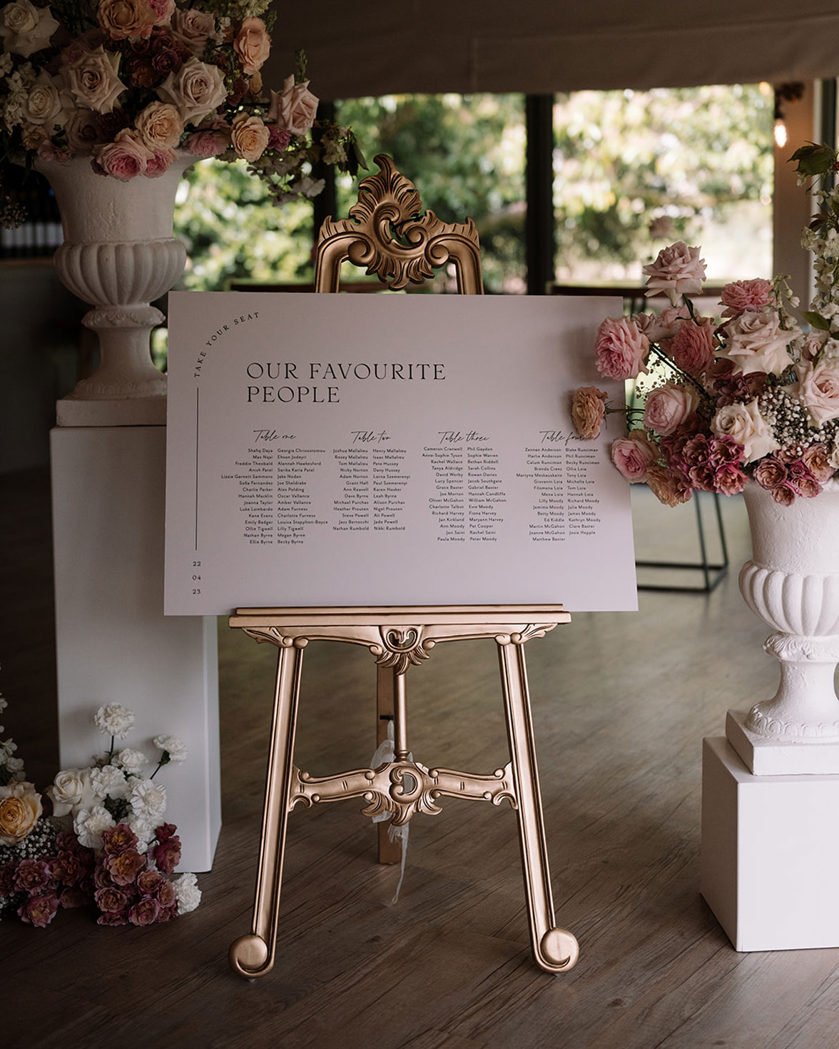 Arched Mocha table plan